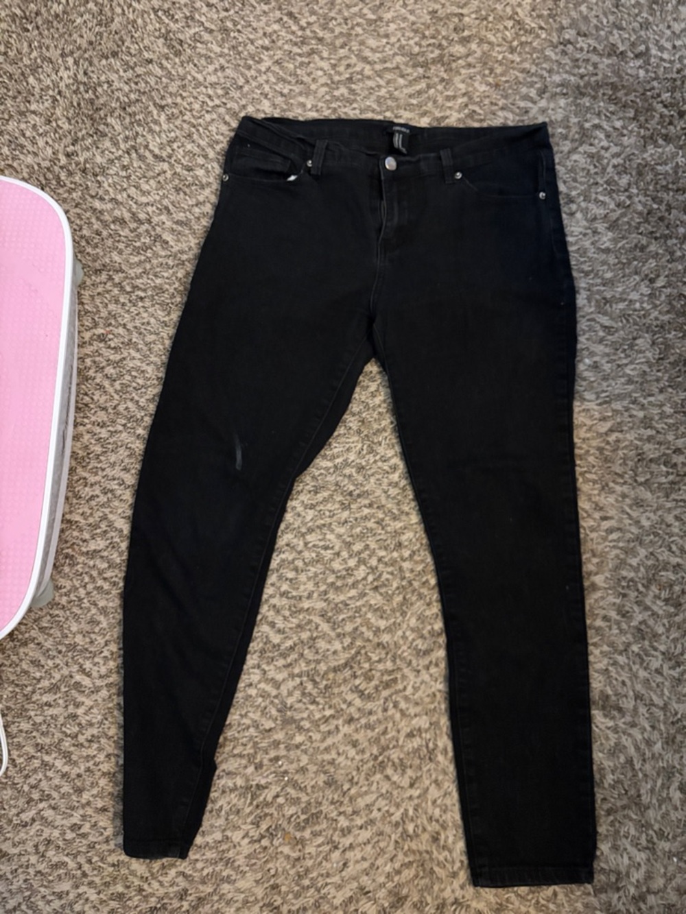 Forever 21 Black Skinny High-Rise Jeans